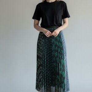Women's Midi Pleated Skirt Multicolor S